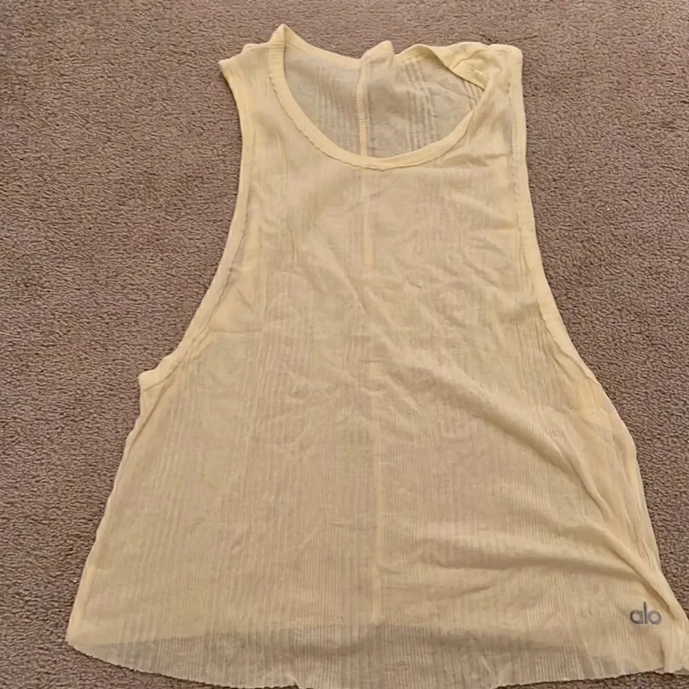 Alo Yoga Yellow Tank Medium New